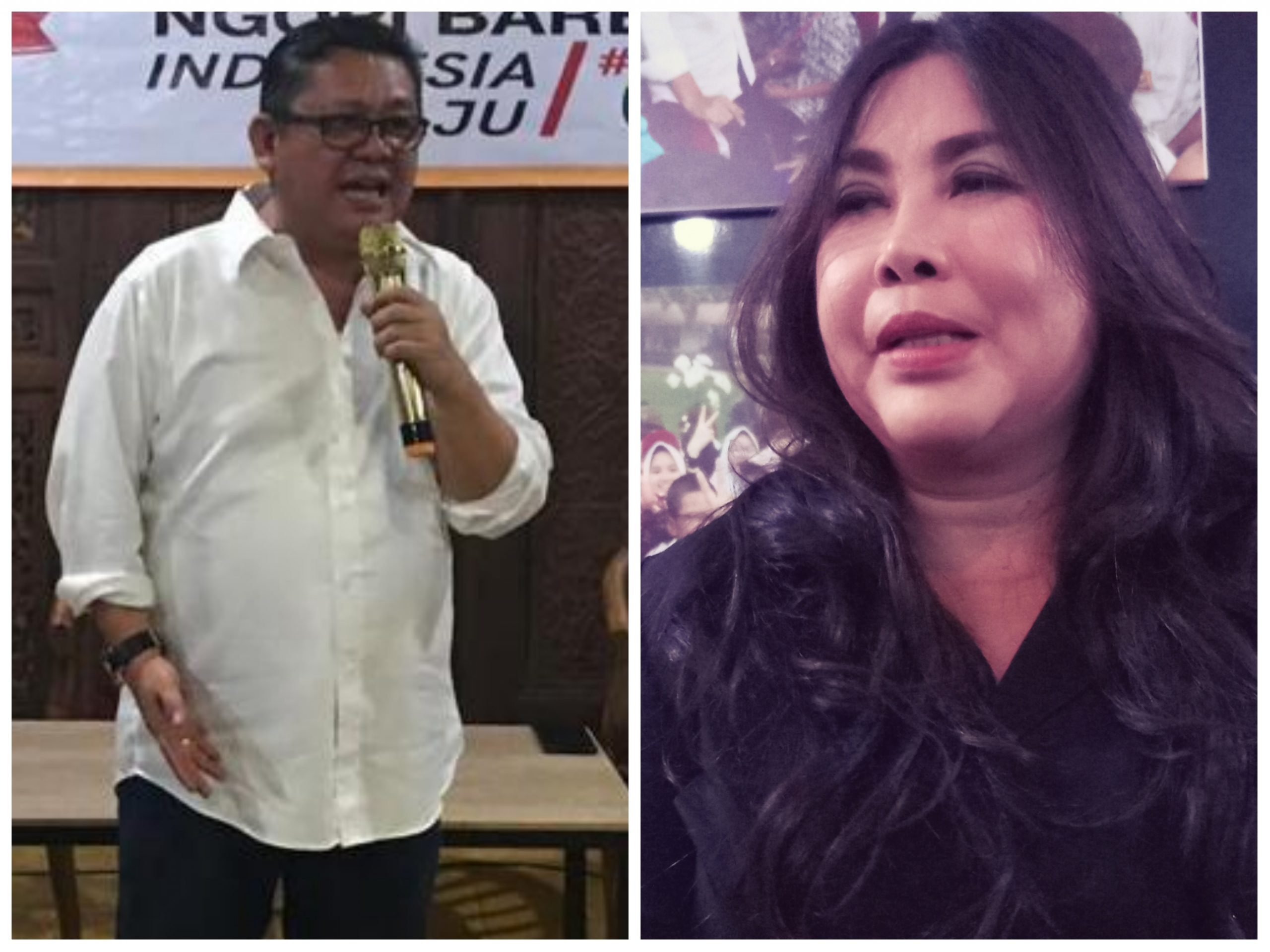 Kolase foto Muhammad Yamin (kiri) dan Bendahara Umum Seknas Jokowi, Ismarilda (kanan). (Foto: beritabatam.co/ Hamdi Putra)