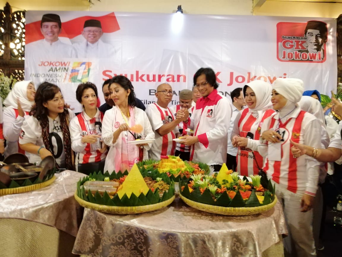 Acara syukuran Relawan Galang Kemajuan (GK) Jokowi di Balai Sarwono, Jakarta Selatan, Jumat (26/4/2019) sore. (Foto: beritabatam.co/ Hamdi Putra)