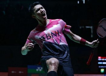 Jojo saat memenangkan pertandingan di semi final Indonesia Master 2023 | Foto: Istimewa