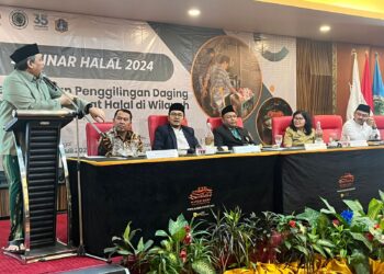 MUI DK Jakarta Gelar Seminar Mewujudkan Penggilingan Daging Bakso Bersertifikat Halal di Jakarta
(30/07/24)
Foto: Infokom MUI DK Jakarta