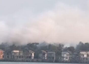Kebakaran terjadi di Pulau Manis, Kecamatan Belakang Padang, pada Minggu (22/03/26), yang menghanguskan area hutan di sekitar pelantar dan dekat permukiman.
Foto: Istimewa