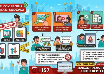 Satgas Pemberantasan Aktivitas Keuangan Ilegal (Satgas PASTI) menghentikan 5 entitas per 27 Mei 2026 karena menawarkan imbal hasil tak masuk akal dengan pola rekrutmen berjenjang.
Foto: AI