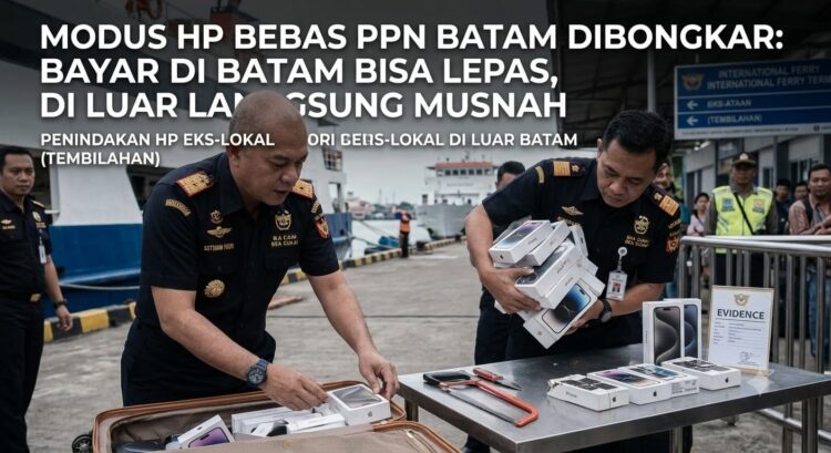 Kepala Bidang Kepatuhan dan Layanan Informasi Bea Cukai Batam, Setiawan Rosidi, membongkar modus penyelundupan handphone yang memanfaatkan fasilitas kawasan bebas Batam.
(26/06/26)
Foto: Istimewa/AI