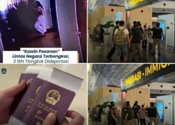 Kantor Imigrasi Kelas 1 Khusus Soekarno-Hatta membongkar praktik perdagangan perempuan berkedok 'kawin pesanan' lintas negara. Tiga warga negara Tiongkok berinisial CS, FG, dan CX dideportasi pada Kamis, 26 Juni 2026.
Foto: Imigrasi
