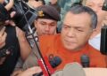 Foto: Wakil Menteri Imigrasi dan Permasyarakatan (Wamen Imipas), Silmy Karim memakai rompi oranye (Foto: Kurniawan Fadilah/detikcom )