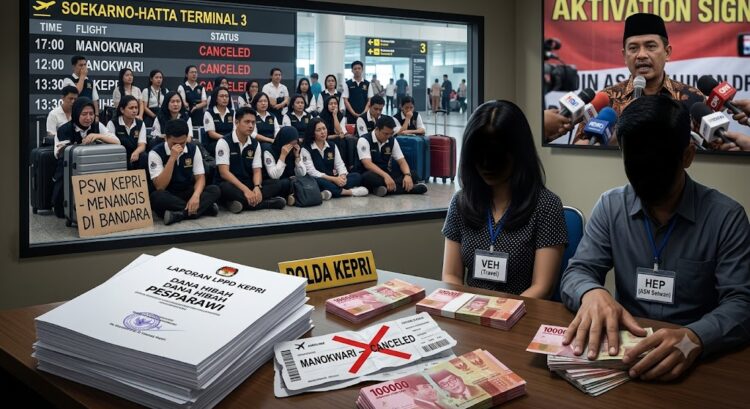 Direktorat Reserse Kriminal Umum Polda Kepri resmi menetapkan dua orang sebagai tersangka dalam kasus dugaan penipuan dan penggelapan tiket penerbangan.
(10/07/26)
Foto: Ilustrasi AI