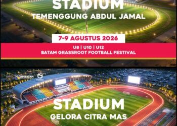 Kota Batam kembali dipercaya menjadi tuan rumah ajang sepak bola usia dini bertaraf internasional melalui Batam Prime International Grassroot Football Festival 2026.
Foto: BP Batam