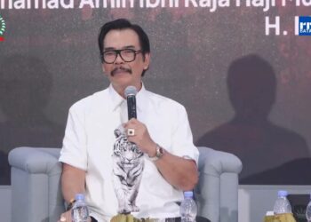 Guru Besar Ilmu Hukum, Prof. Dr. HM. Soerya Respationo, S.H., M.H., M.M., Saat jadi narasumber pada Dialog Wawasan Kebangsaan PKSS dan RRI Batam,
(13/08/26).
Foto: Beritabatam
