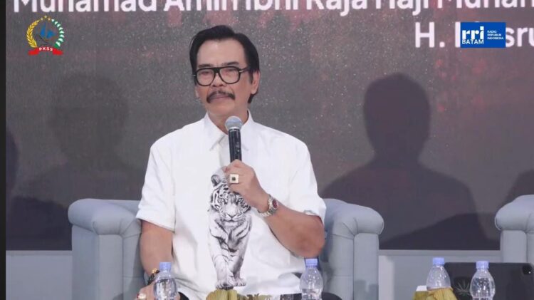 Guru Besar Ilmu Hukum, Prof. Dr. HM. Soerya Respationo, S.H., M.H., M.M., Saat jadi narasumber pada Dialog Wawasan Kebangsaan PKSS dan RRI Batam,
(13/08/26).
Foto: Beritabatam