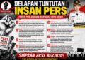 Forum Barisan Perlawanan Wartawan Kota Batam pada Sabtu [29/08/26] mendatangi Gedung Intelkam Polresta Barelang untuk menyampaikan surat pemberitahuan aksi damai.
Foto: Ilustrasi AI