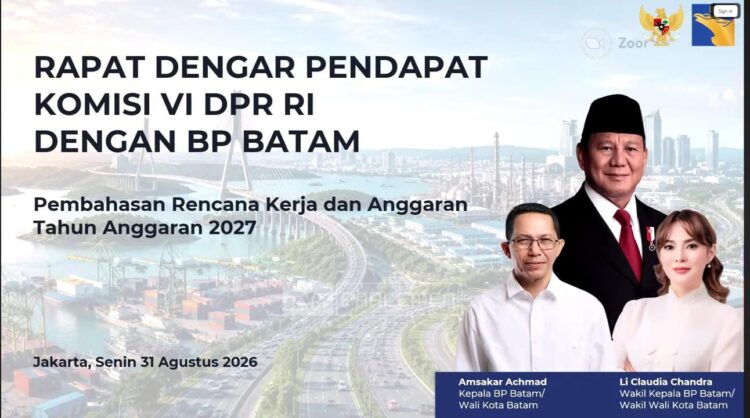 Rapat Dengar Pendapat RDP yang membahas arah kebijakan tata ruang, investasi, dan proyek fisik di kawasan Batam ke depan. di Gedung Nusantara I, Jakarta, Senin (31/08/26).
Foto: Istimewa