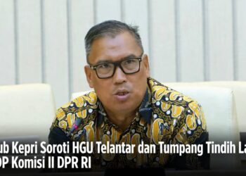 Dr. Nyanyang Haris Pratamura memaparkan kompleksitas persoalan agraria di Kepri dalam Rapat Kerja dan Rapat Dengar Pendapat RDP Pengelolaan Aset Pemerintah Daerah dan Aset BUMD dalam PAD bersama Komisi II DPR RI di Jakarta, Selasa (15/09/26).
Foto: Istimewa