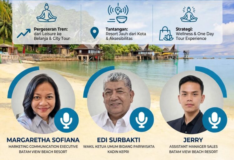 "Batam Menyapa" di RRI Batam yang mengangkat tema "Menakar Potensi dan Tantangan Industri Resort Masa Kini", Kamis (22/10/26).
Foto: bb