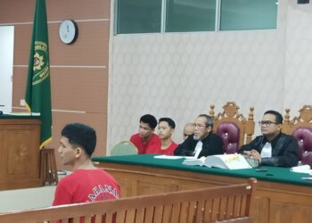 Sidang lanjutan kasus kematian Bripda Natanael Simanungkalit di Pengadilan Negeri Batam. (29/10/26)
Foto: Lam