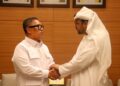 Wakil Gubernur Kepulauan Riau Nyanyang Haris Pratamura memimpin pertemuan Pemerintah Provinsi Kepulauan Riau (Pemprov Kepri) dengan Duta Besar Uni Emirat Arab (UEA) untuk Indonesia Abdulla Salem AlDhaheri di Kediaman Dinas Duta Besar UEA, Jakarta Selatan, Kamis (08/10/26).
Foto: Kepriprov.go.id